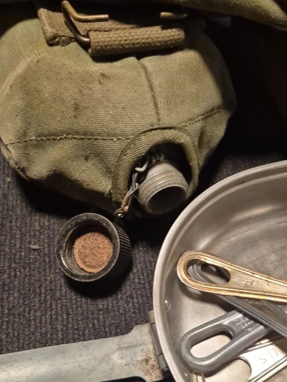 WWII US AIRBORNE PARATROOPER MUSETTE JUMP BAG- 1945